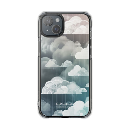 Silver Dream Clouds iPhone 15 - Impact Clear+