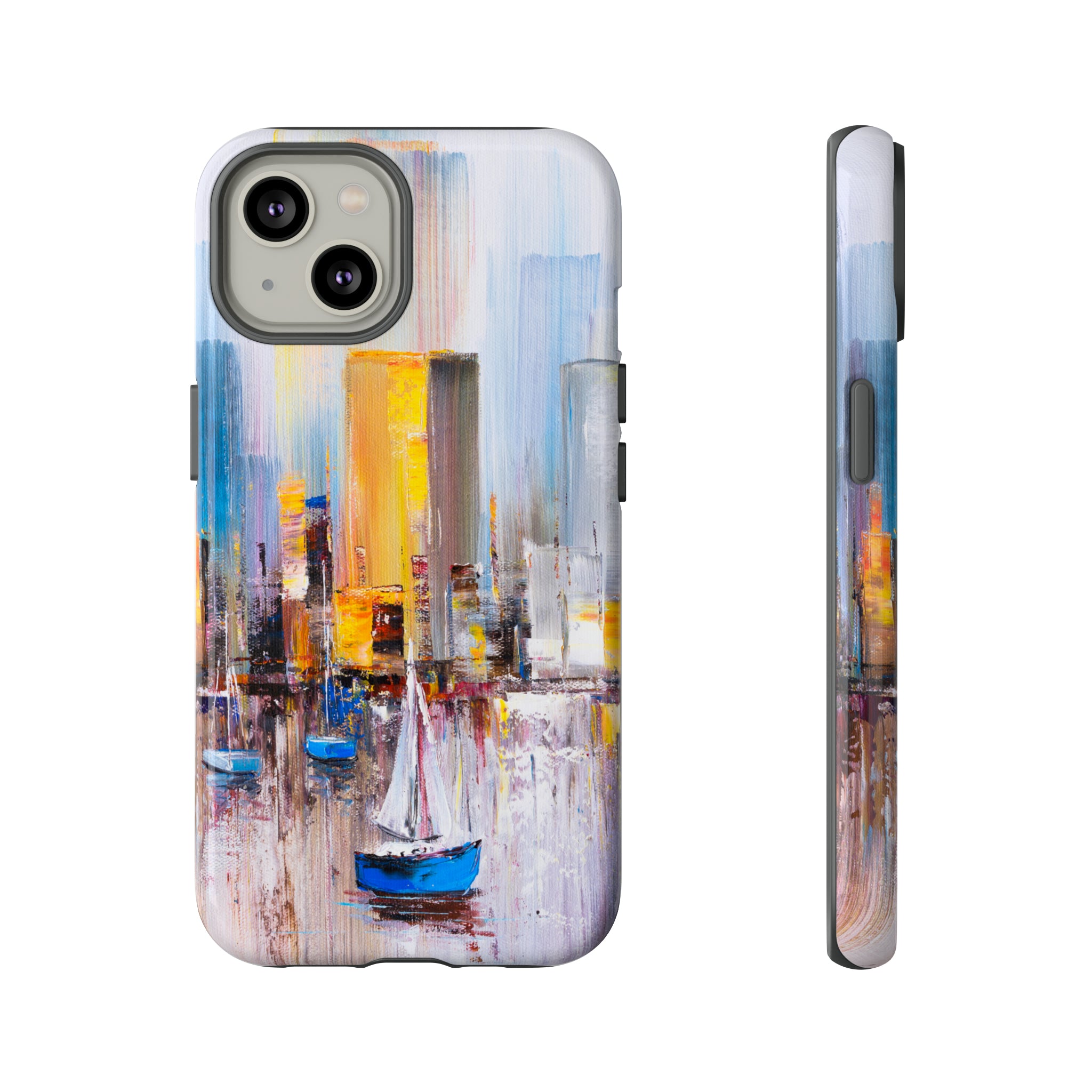 Oil Painting - Manhattan Bay - Protective Phone Case