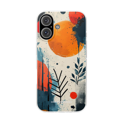 Orange Blue Splash - Flexi iPhone 16 Phone Case