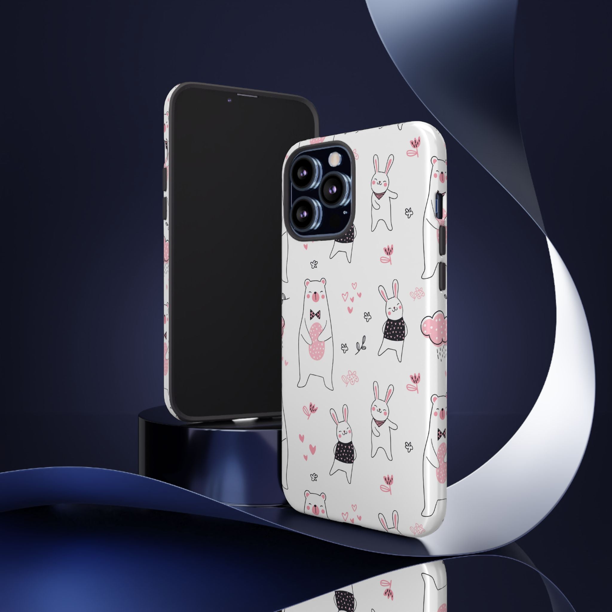 Bears Dance Playfully - iPhone Case