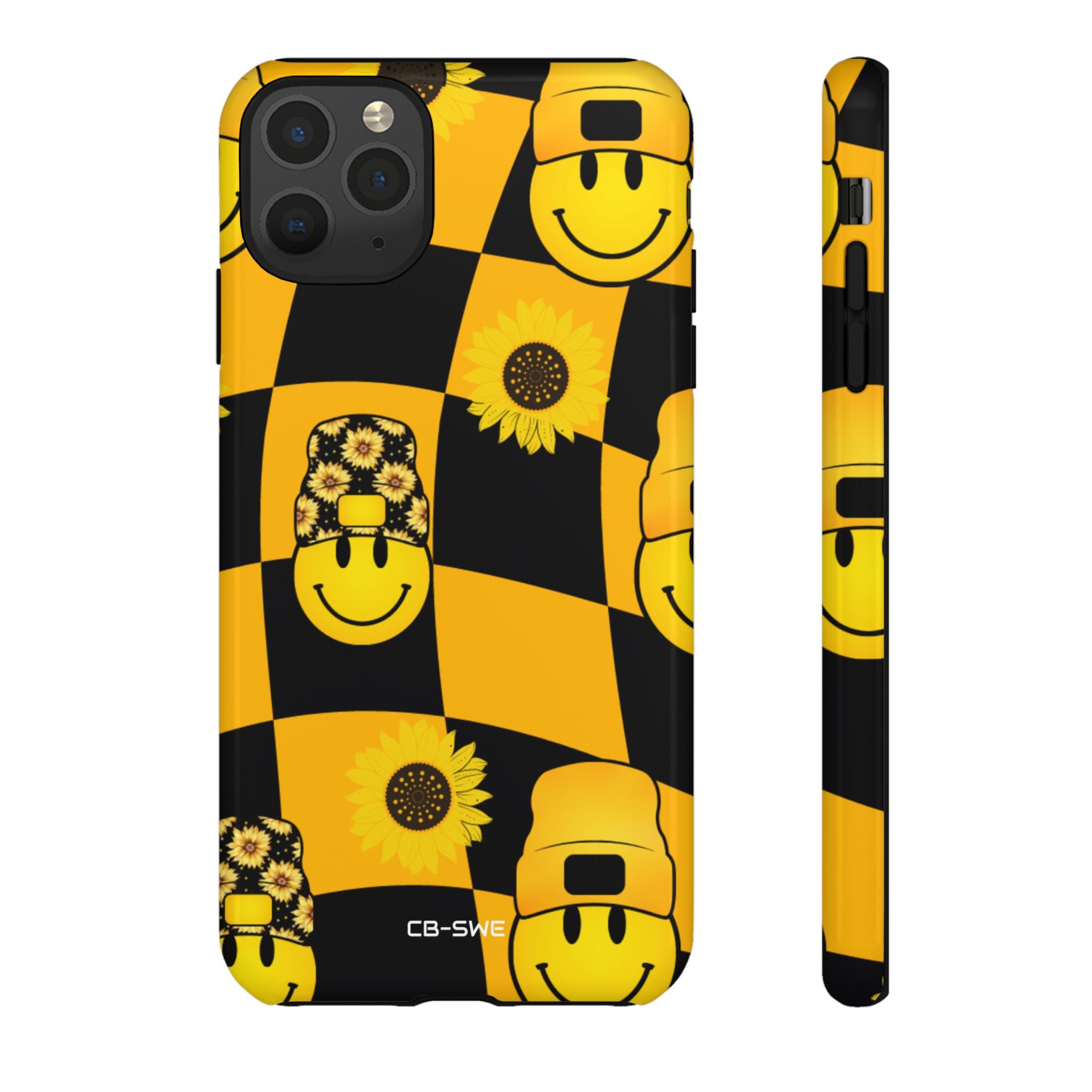Joyful Checkered Smiles - iPhone Case
