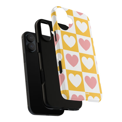 Heart Grid Harmony - iPhone Case