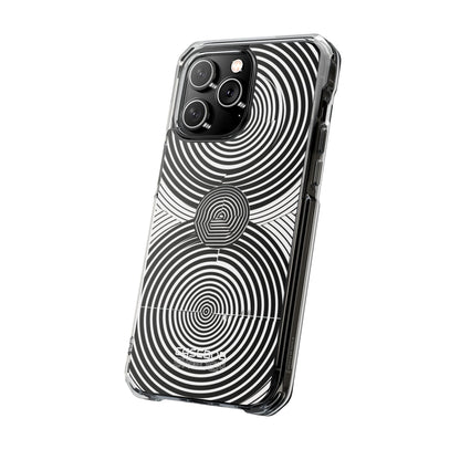 Monochrome Spiral Motion iPhone 14 - Impact Clear+