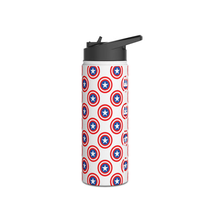 Star Shield Pattern - Stainless Steel Water Bottle