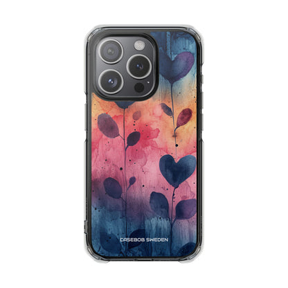 Watercolor Heart Art - Clear Impact iPhone 15 Phone Case