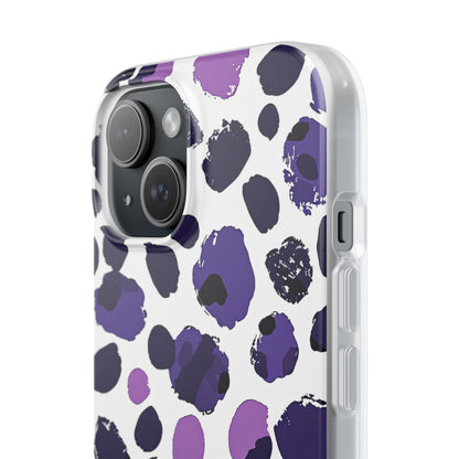 Purple Inkblots iPhone 15 - Flexi Phone Case