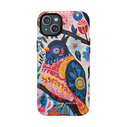 Whimsical Vintage Owl with Floral Charm iPhone 15  Tough+ Phone Case