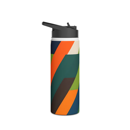 Zigzag Stripes - Stainless Steel Water Bottle
