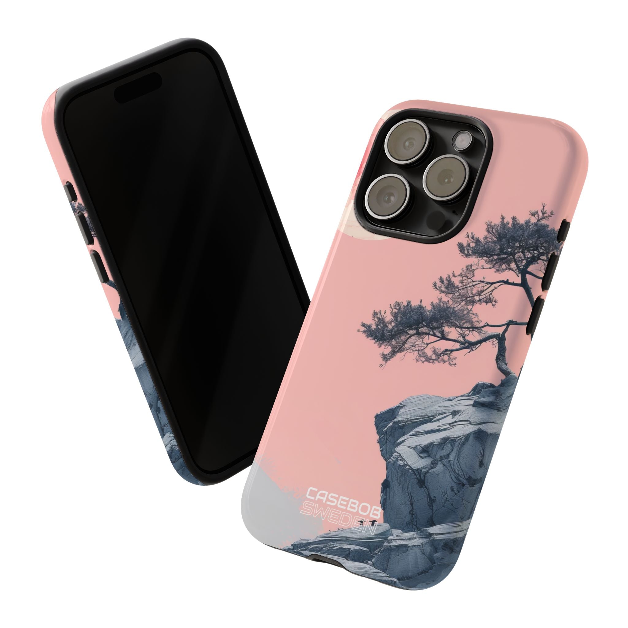 Solitudine sulla scogliera rosa iPhone 15 - Tough