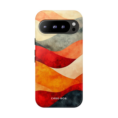 Cracked Wave Sunset Google Pixel 9 Pro Case - Tough