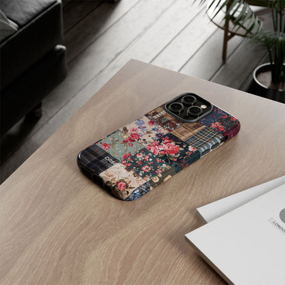 Patchwork floreale trapuntato iPhone 14 - Tough