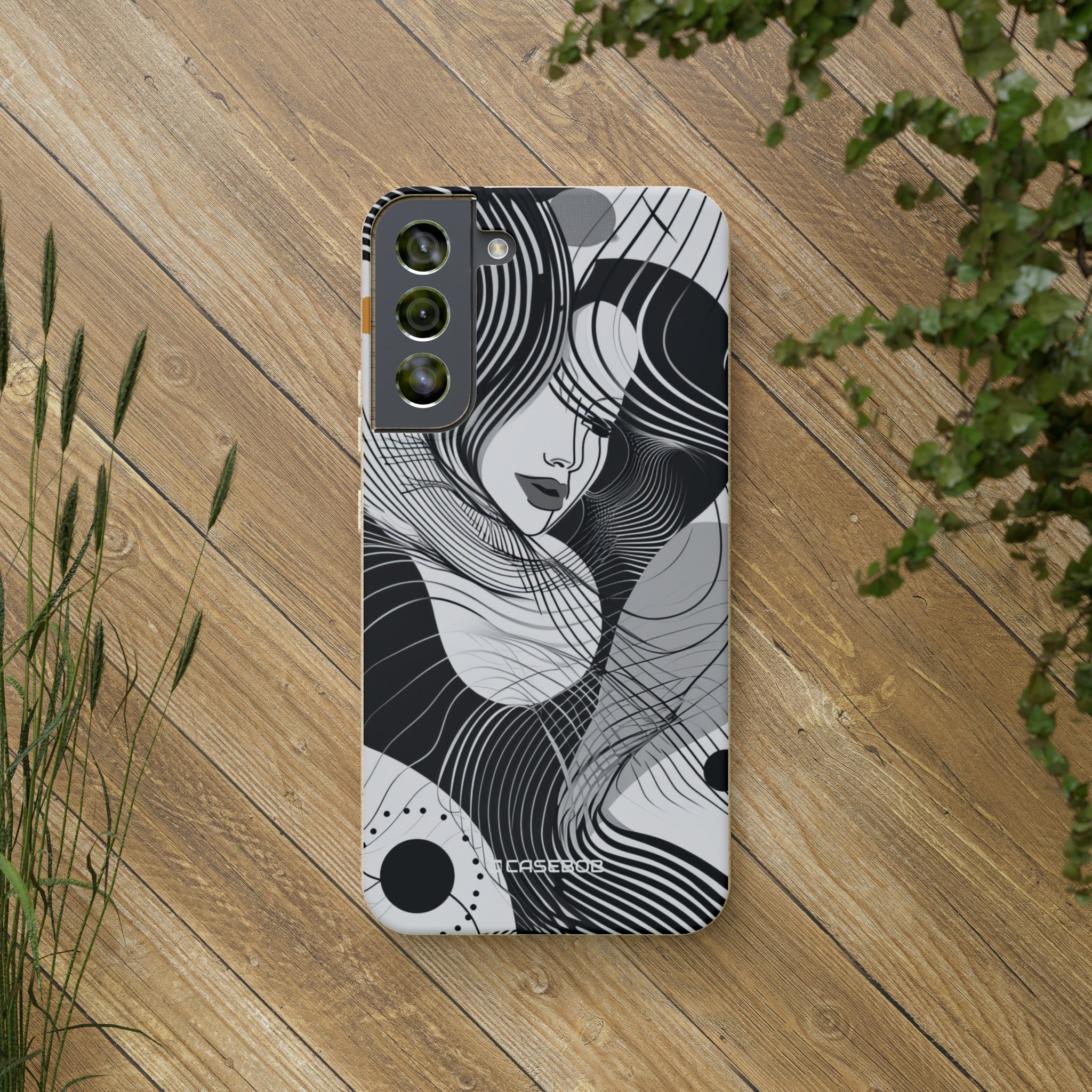 Fluid Noir Rhythm | Biodegradable Phone Case