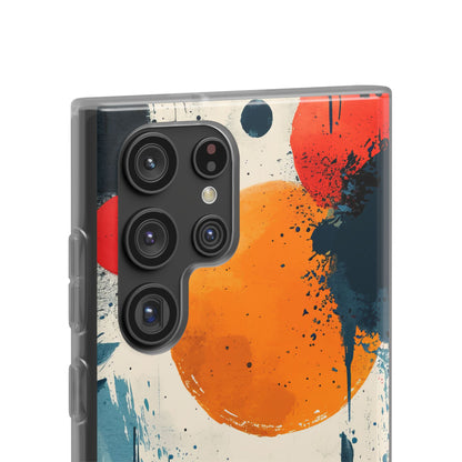 Orange Blue Splash - Flexi Samsung S22 Phone Case