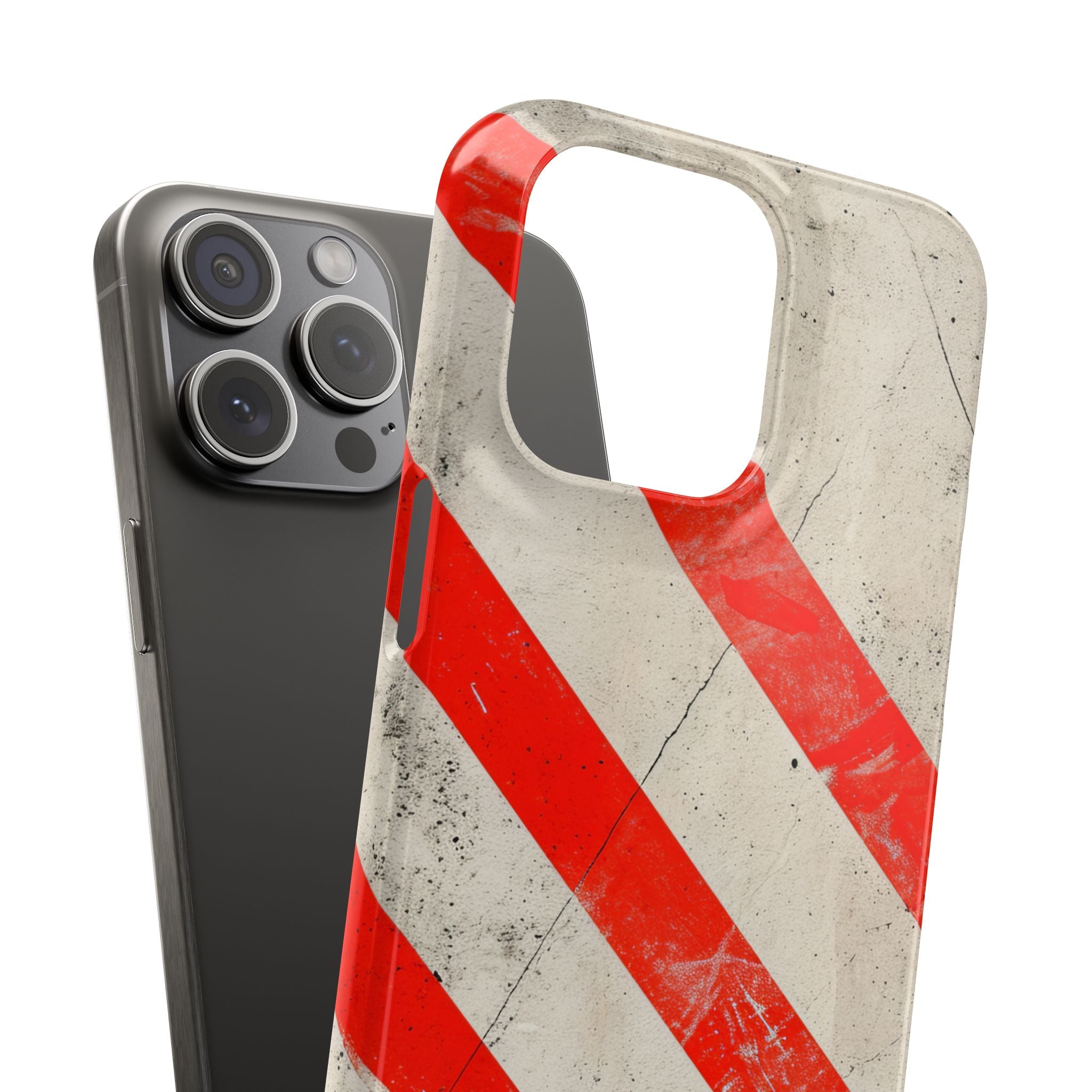 Striker Crimson Stripes iPhone 15 - Slim Phone Case