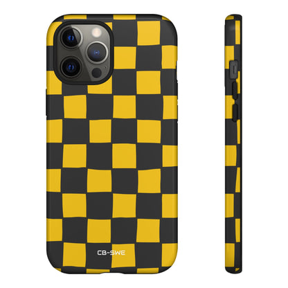 Yellow Squares Dance - iPhone Case