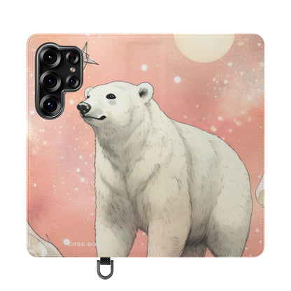 Polar Bear Nebula - Samsung S25 Ultra Case - Lompakkokotelo