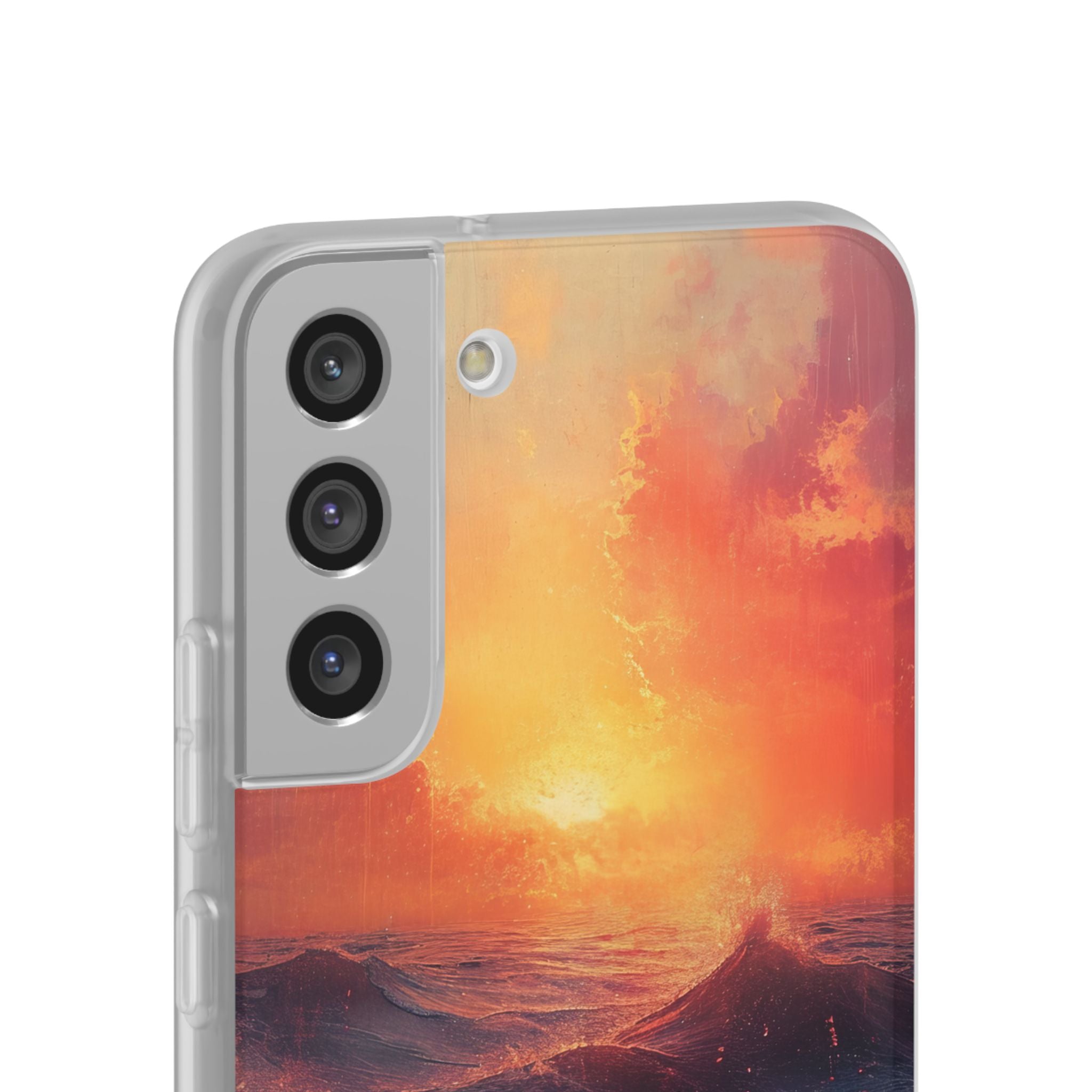 Ocean Sunset Waves - Flexi Samsung S22 Phone Case