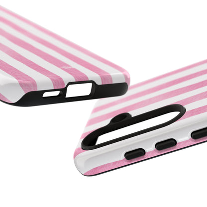 Pink Watercolor Stripes - Samsung Case