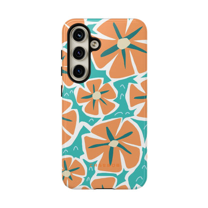 Orange Happy Flower - Protective Phone Case