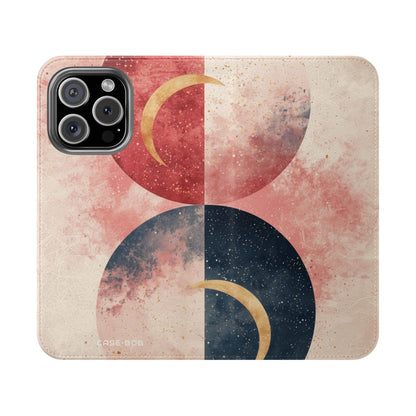 Golden Crescents Crimson - iPhone 16 Pro Case - Wallet