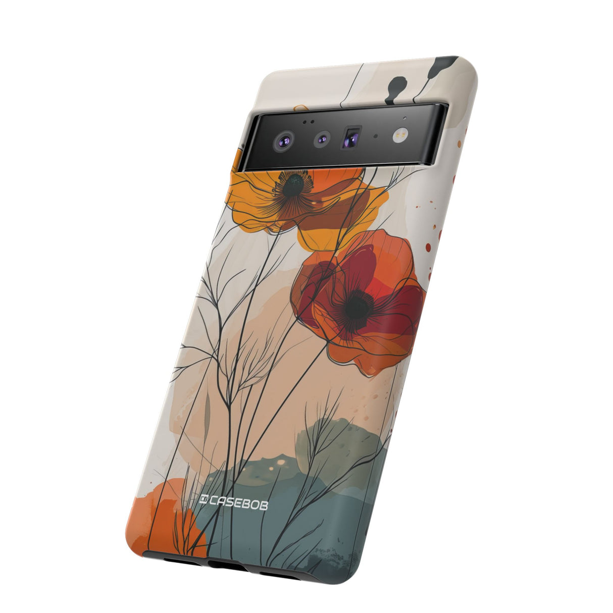 Fiery Floral Abstraction | Protective Phone Case for Google Pixel