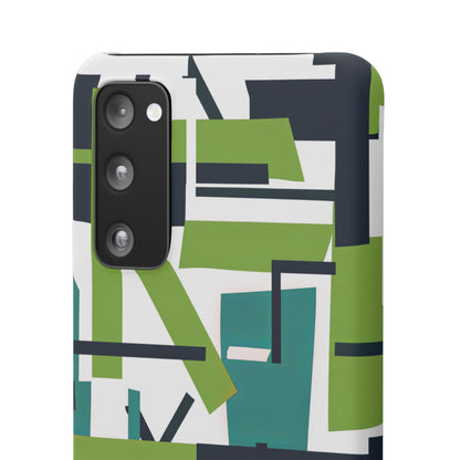 Green Geometry Glide Samsung S20 - Slim Phone Case