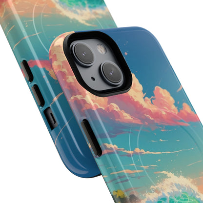 Turquoise Curl iPhone 14 Case - Tough+