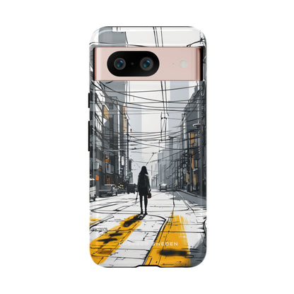 Urban Noir Streetscape Google Pixel 8 - Tough Phone Case