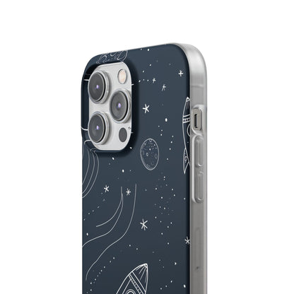 Cosmic Doodle Adventure | Flexible Phone Case for iPhone