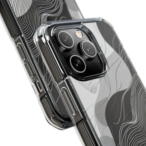 Monochrome Elegance - Phone Case for iPhone (Clear Impact - Magnetic)