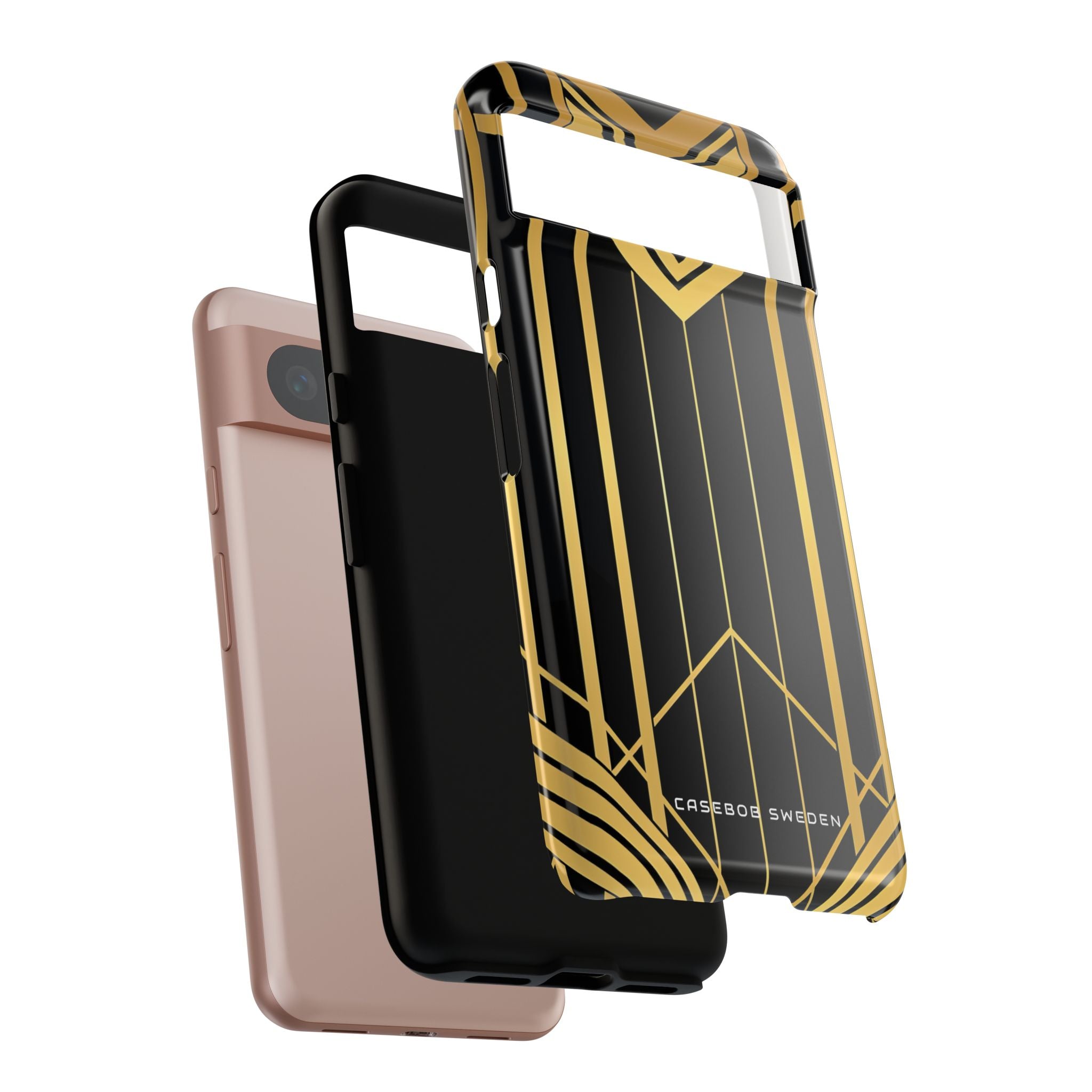 "Golden Art Deco Symmetry in Geometric Elegance" Google Pixel 8 - Tough Phone Case