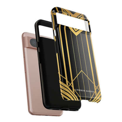 "Golden Art Deco Symmetry in Geometric Elegance" Google Pixel 8 - Tough Phone Case