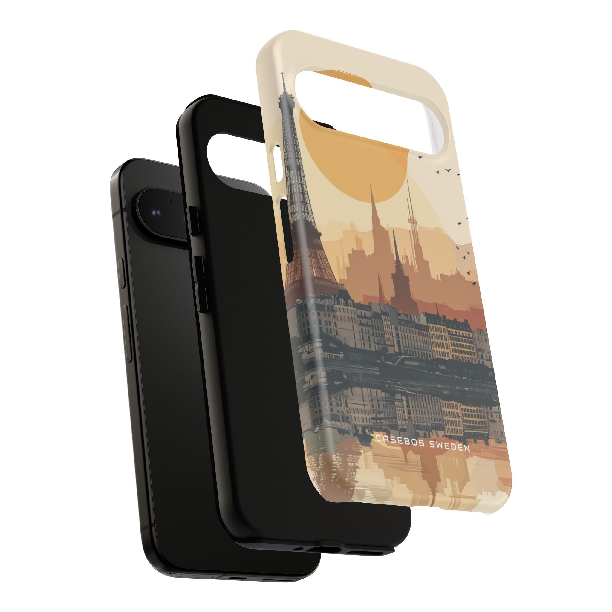 Parisian Skyline Reflections Google Pixel 9 - Tough Phone Case