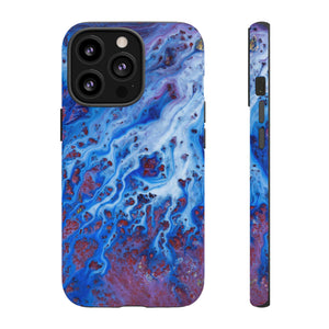 Ice Blue River Ink Art iPhone Case (Protective) iPhone 13 Pro Matte Phone Case