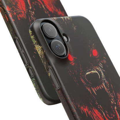 Bloodmoon Wolf's Lament iPhone 16 - Slim Phone Case