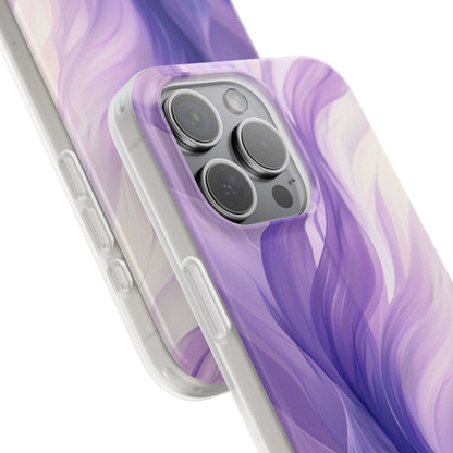Purple Ribbon Waves iPhone 15 Pro Max Case - Soft