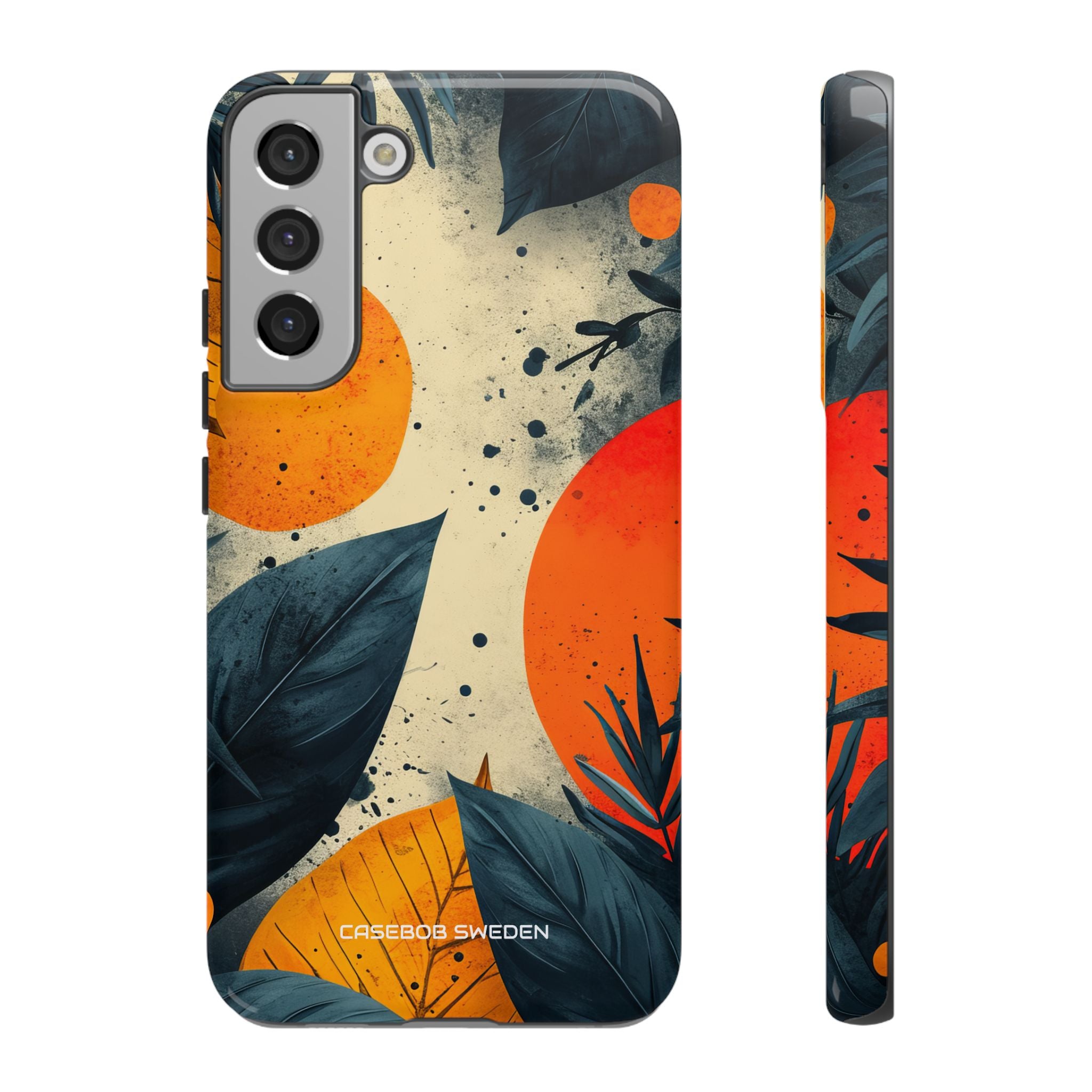 Tropical Blue Leaves - Tough Samsung S22 Phone Case