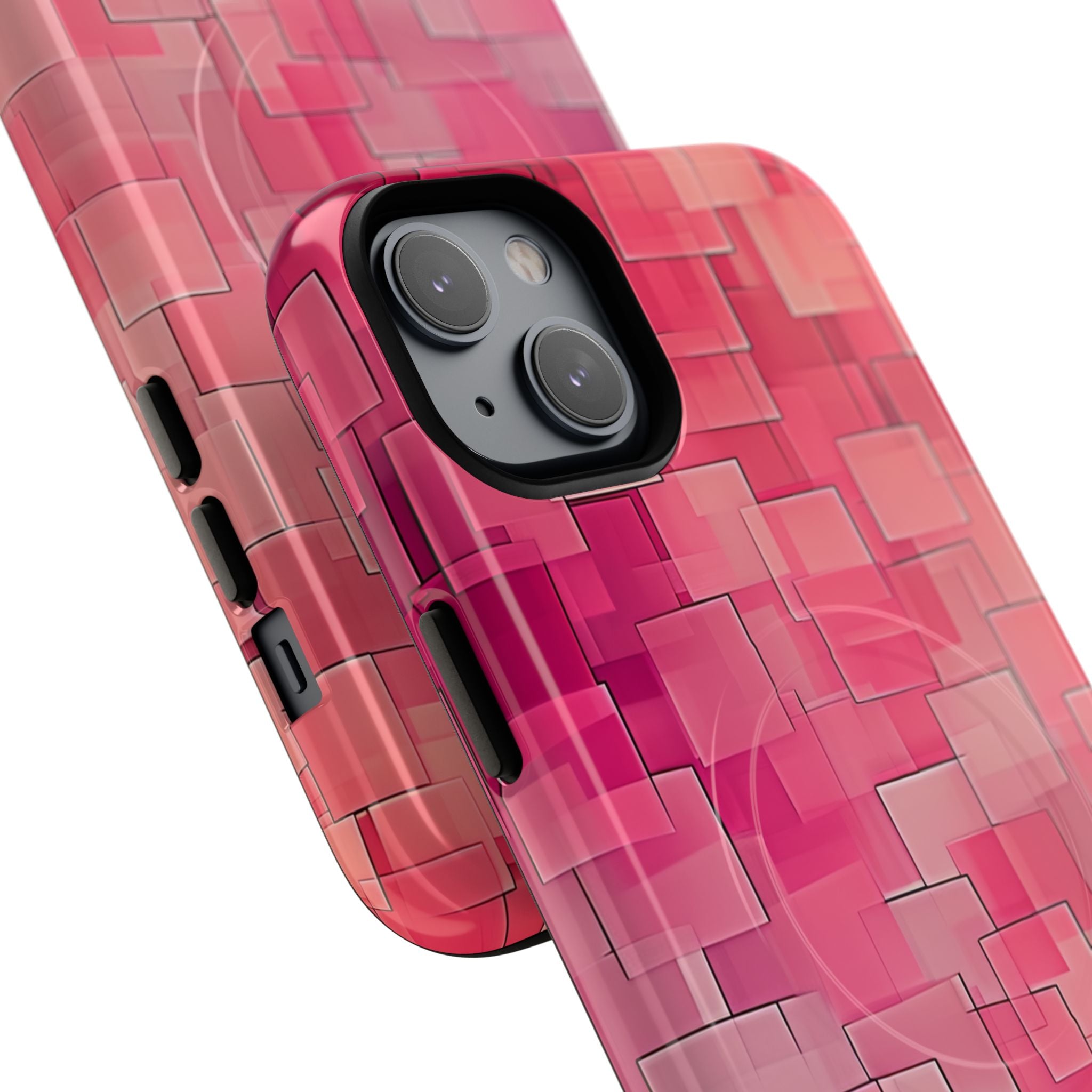 Layered Pink Geometry iPhone 14 - Tough+