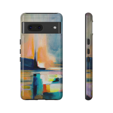 Abstract Blue n Yellow iPhone Case (Protective) Google Pixel 7 Glossy Phone Case