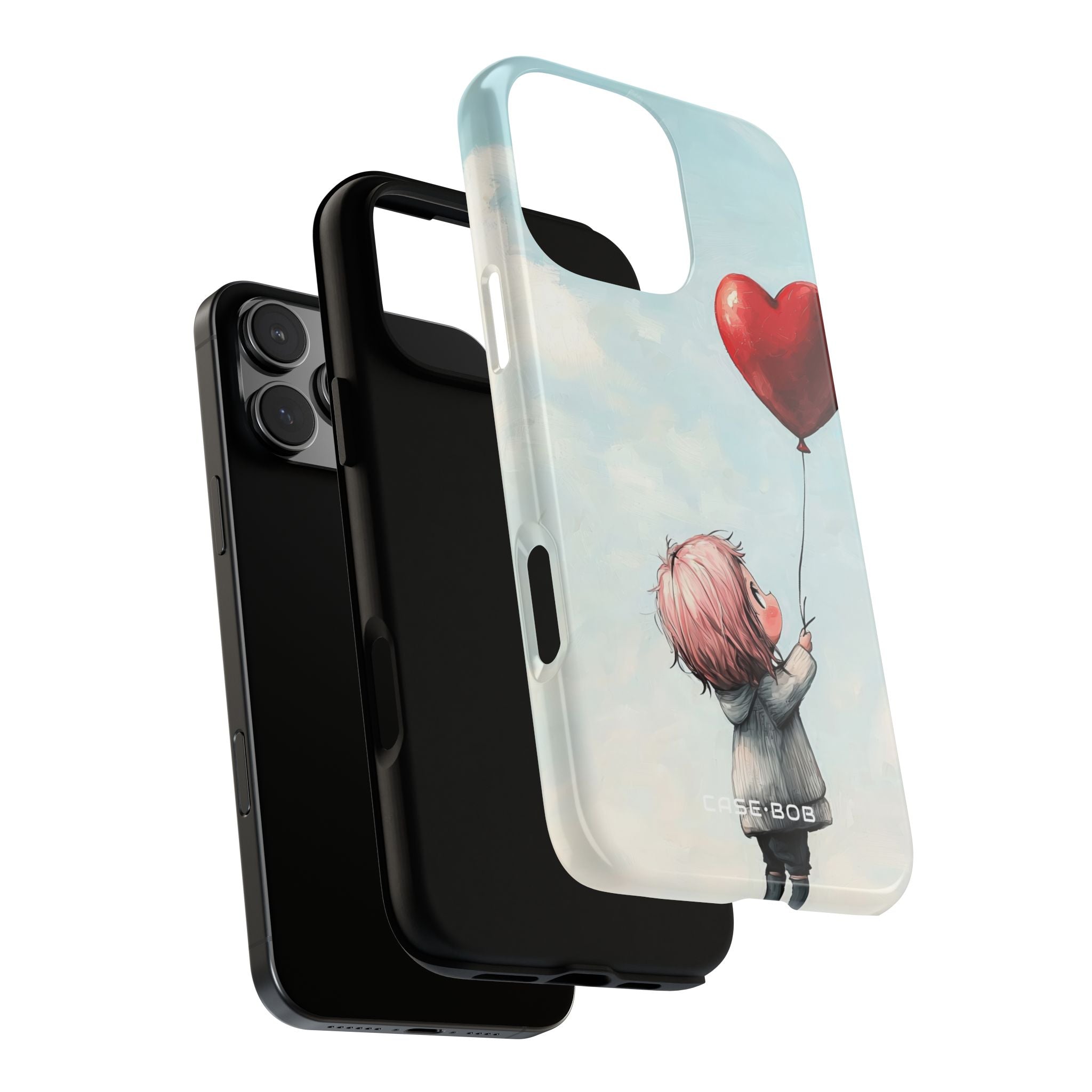 Heart Balloon Glow iPhone 16 Pro Max Case - Tough