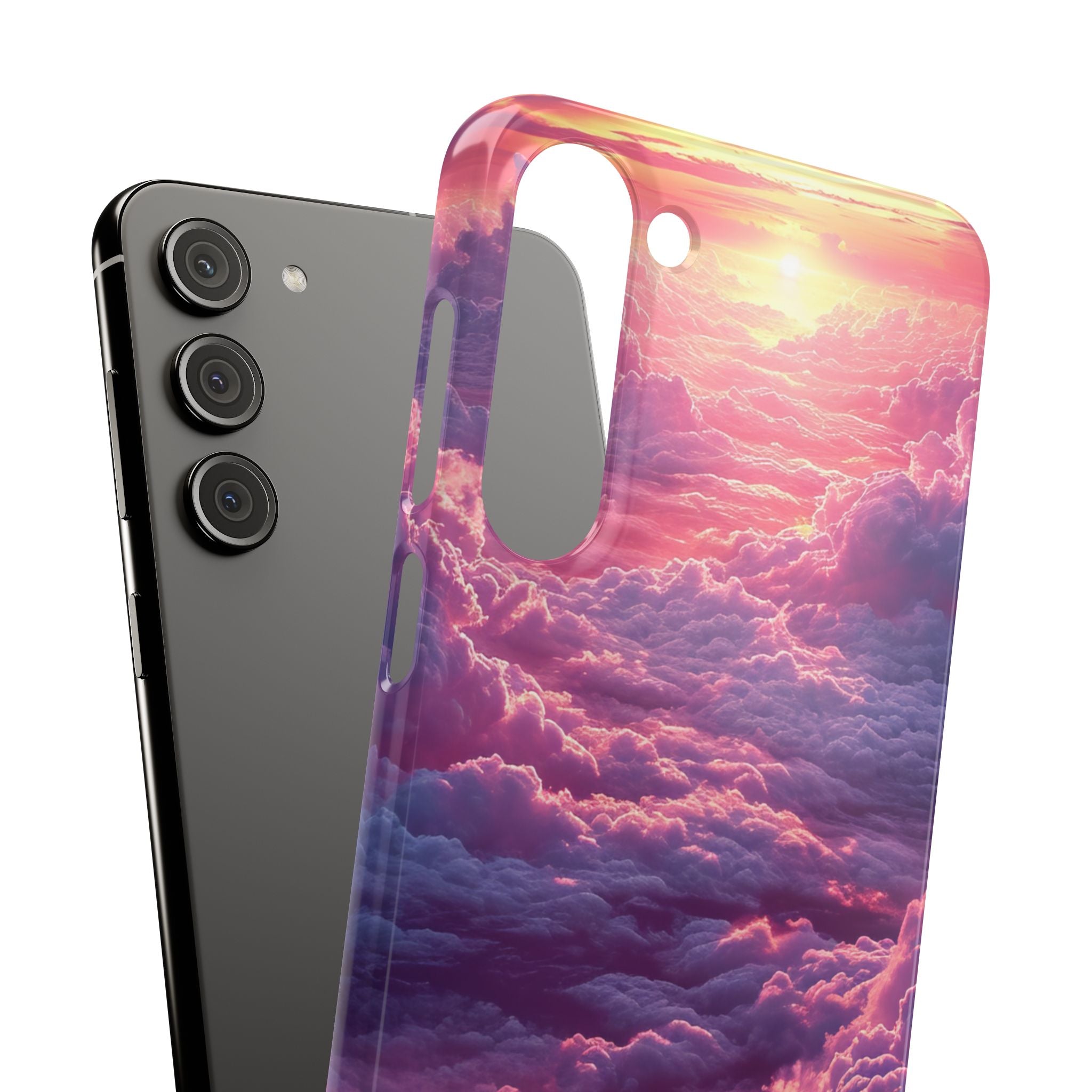 Pink Purple Clouds - Slim Samsung S23 Phone Case