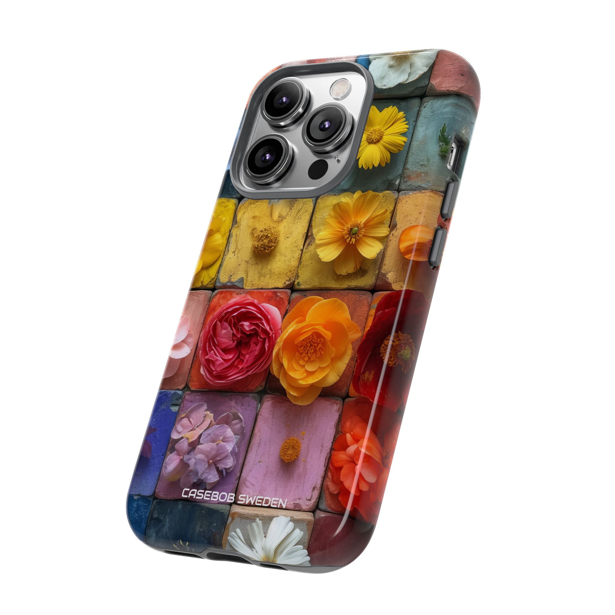 Vibrant Floral Tiles - Tough iPhone 14 Phone Case