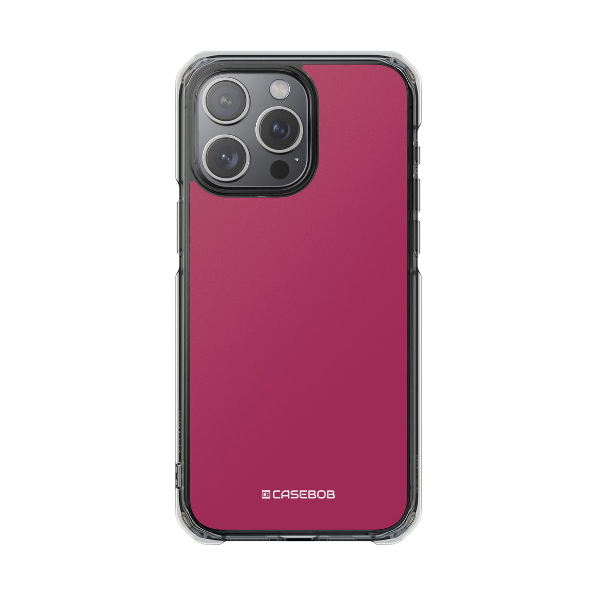 Maroon | Phone Case for iPhone (Clear Impact Case - Magnetic)