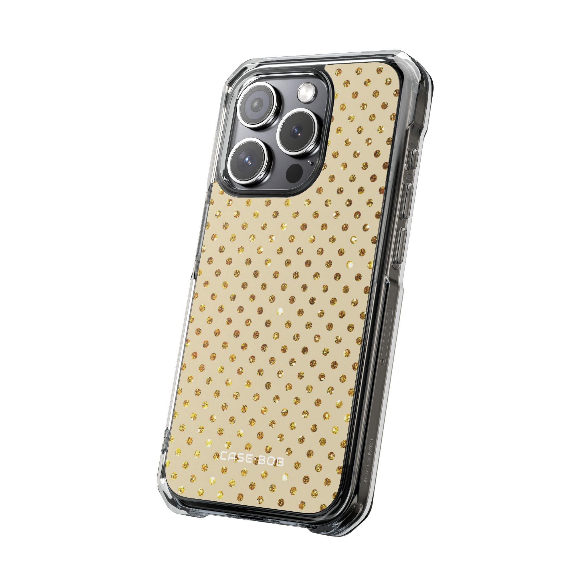 Gold Sparkle Grid iPhone 15 Pro Case - Impact