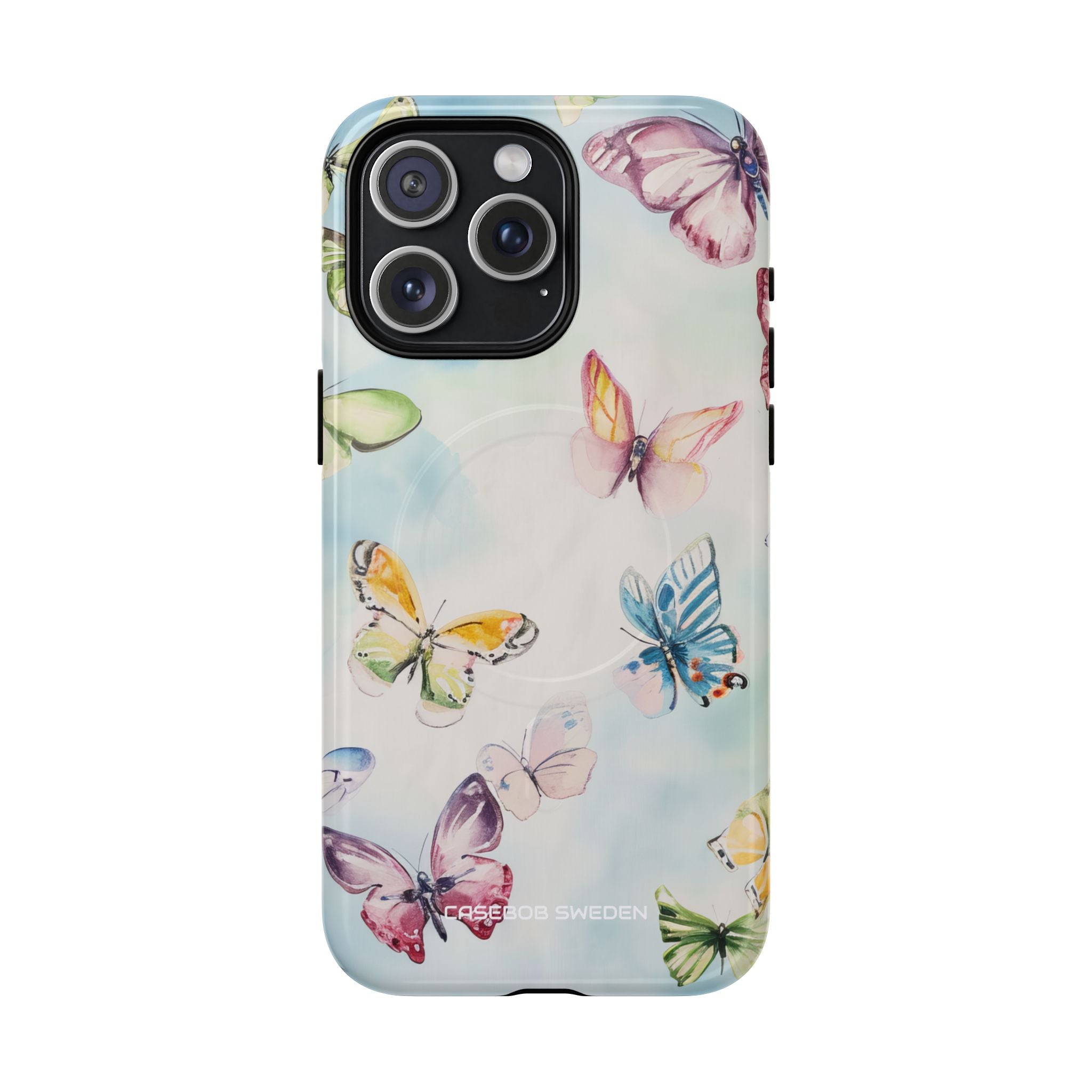 Watercolor Butterfly Bliss - Tough + MagSafe® iPhone 15 Phone Case