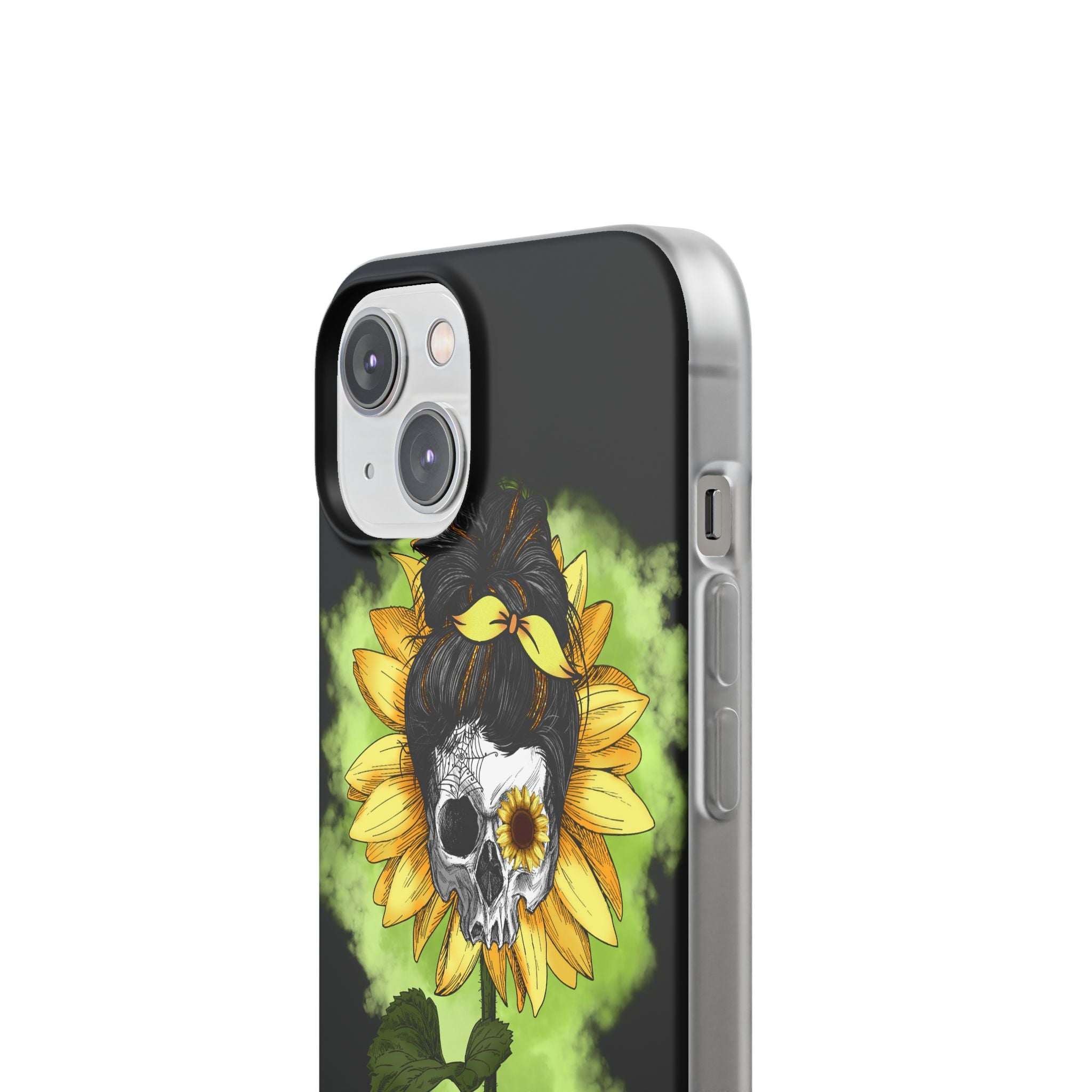 Sunflower Skull iPhone 14 Case - Soft