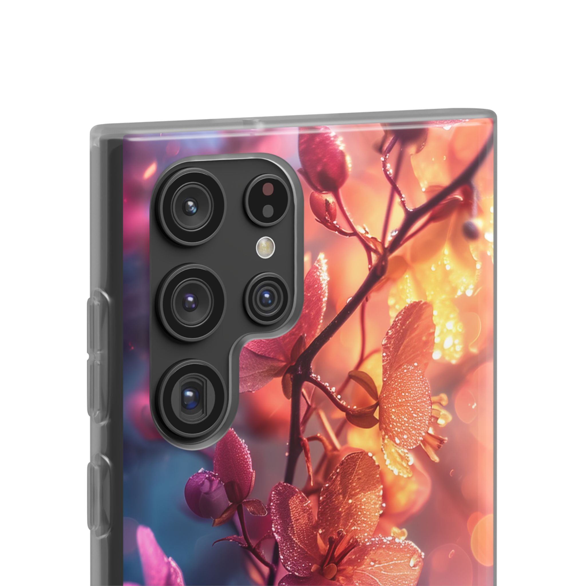 Pink Bloom Serenity - Flexi Samsung S22 Phone Case