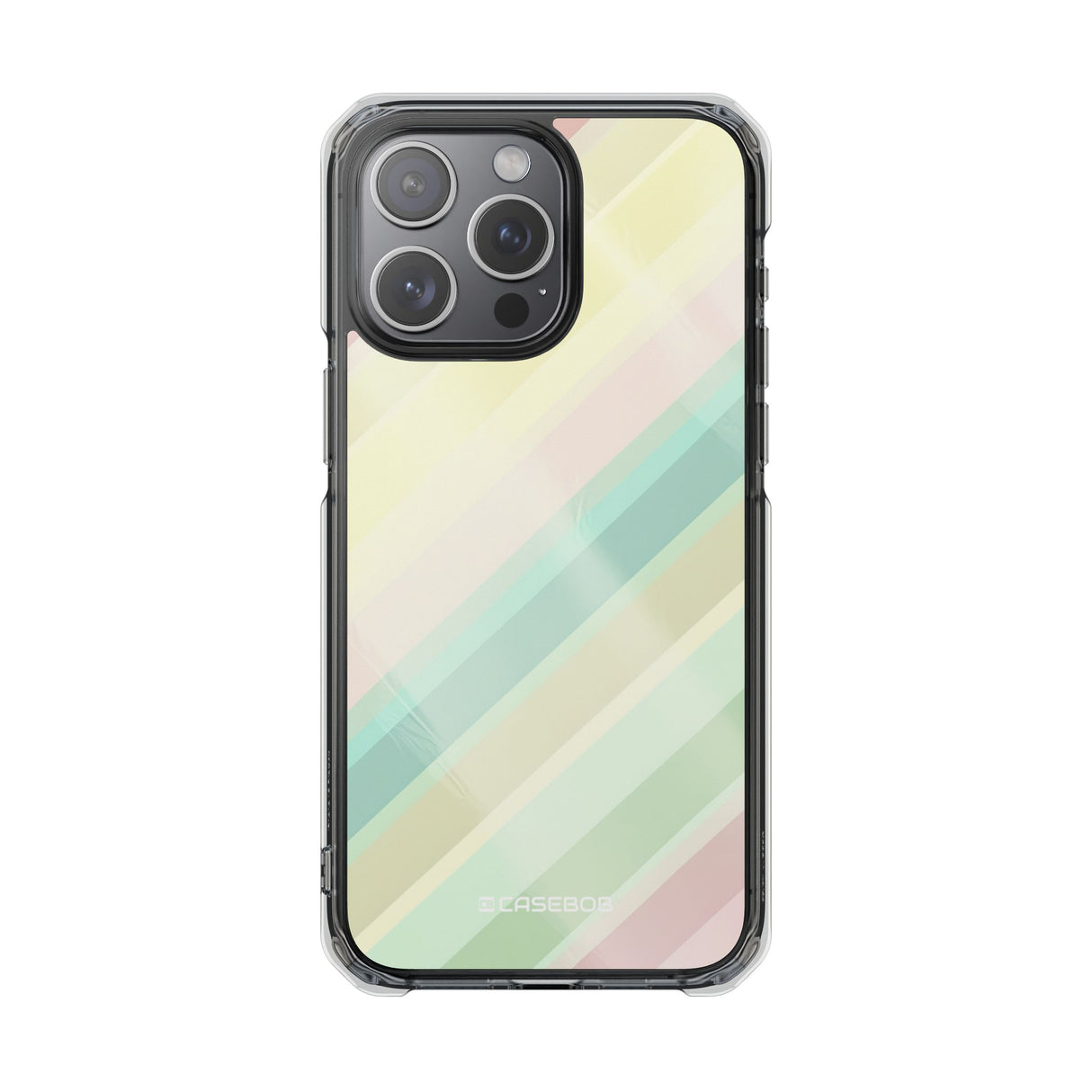 Pastellfarbenes Muster | Handyhülle für iPhone (Clear Impact Case – magnetisch)