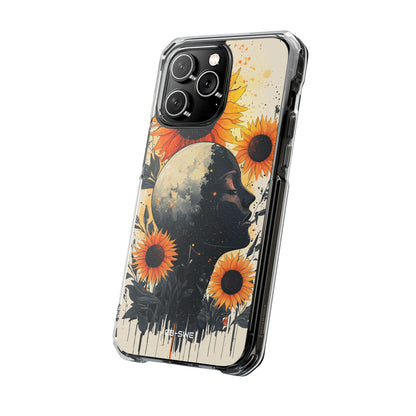 Sunflower Embraces Moon iPhone Case - Impact