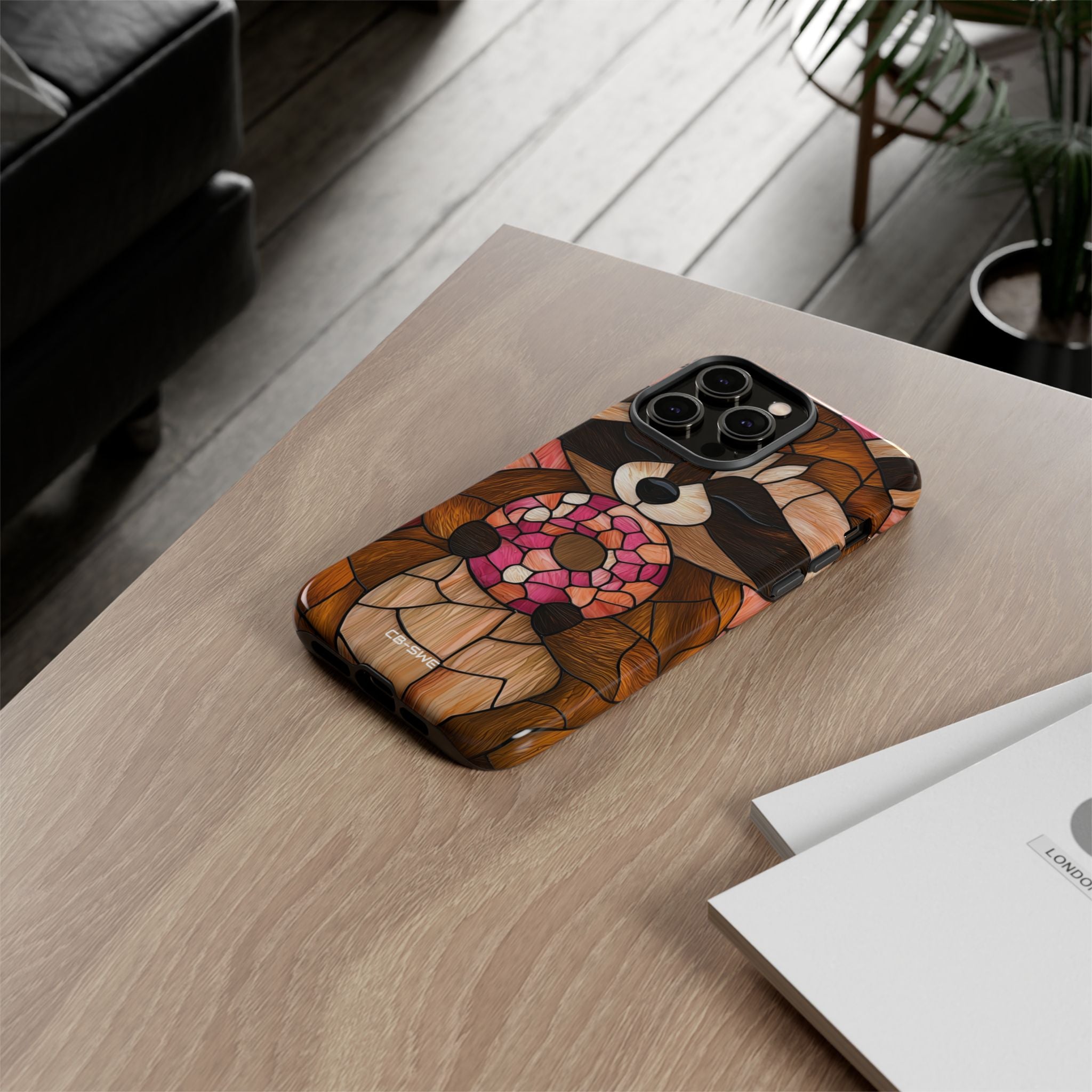 Raccoon Holds Donut - iPhone Case